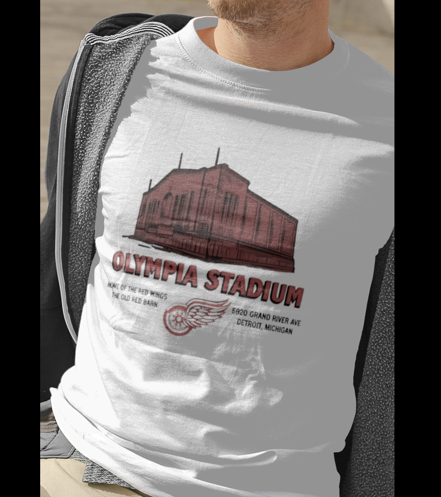 Olympia Stadium Home Of Detroit Red Wings Historic Venue In Detroit Michigan T-Shirt