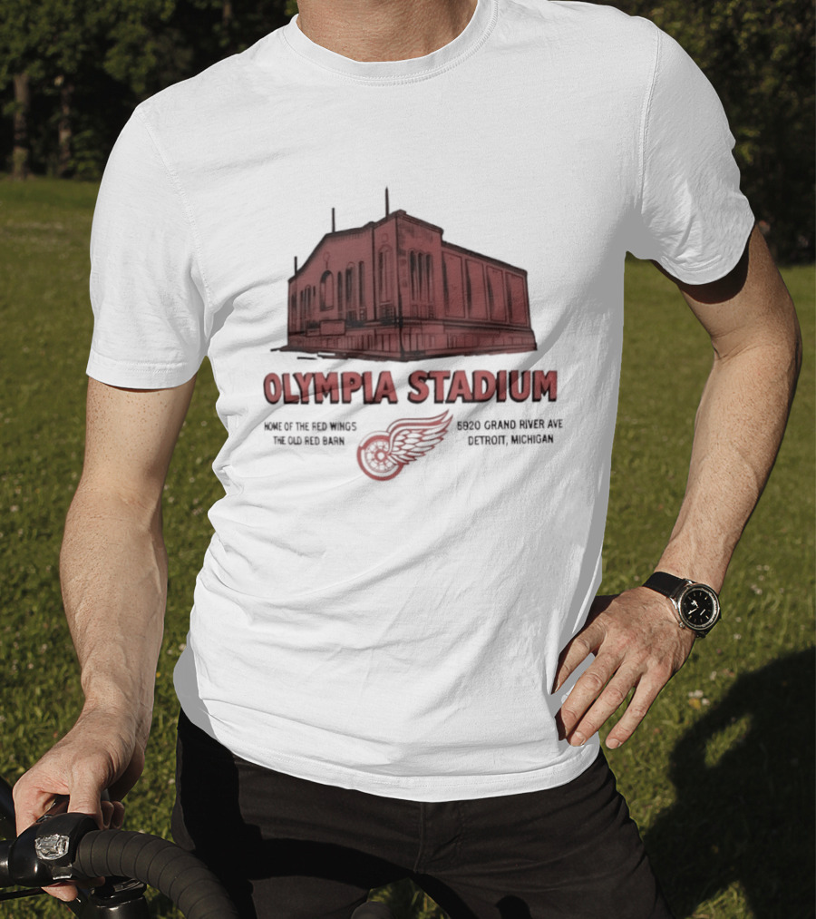Olympia Stadium Home Of Detroit Red Wings Historic Venue In Detroit Michigan T-Shirt