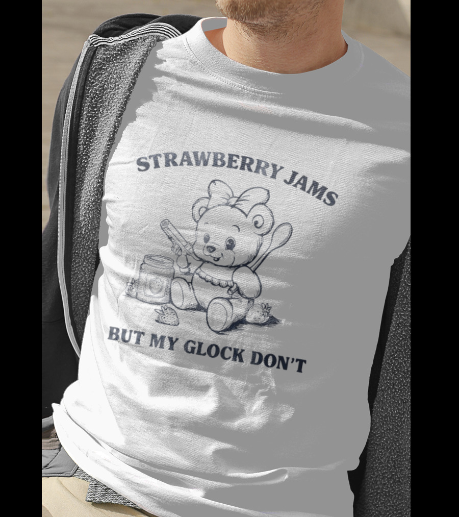 Strawberry Jams Bear With Spoon And Glock T-Shirt