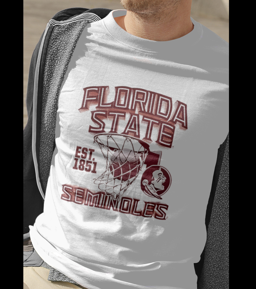 Florida State Seminoles Basketball Est 1851 Vintage Hoop T-Shirt