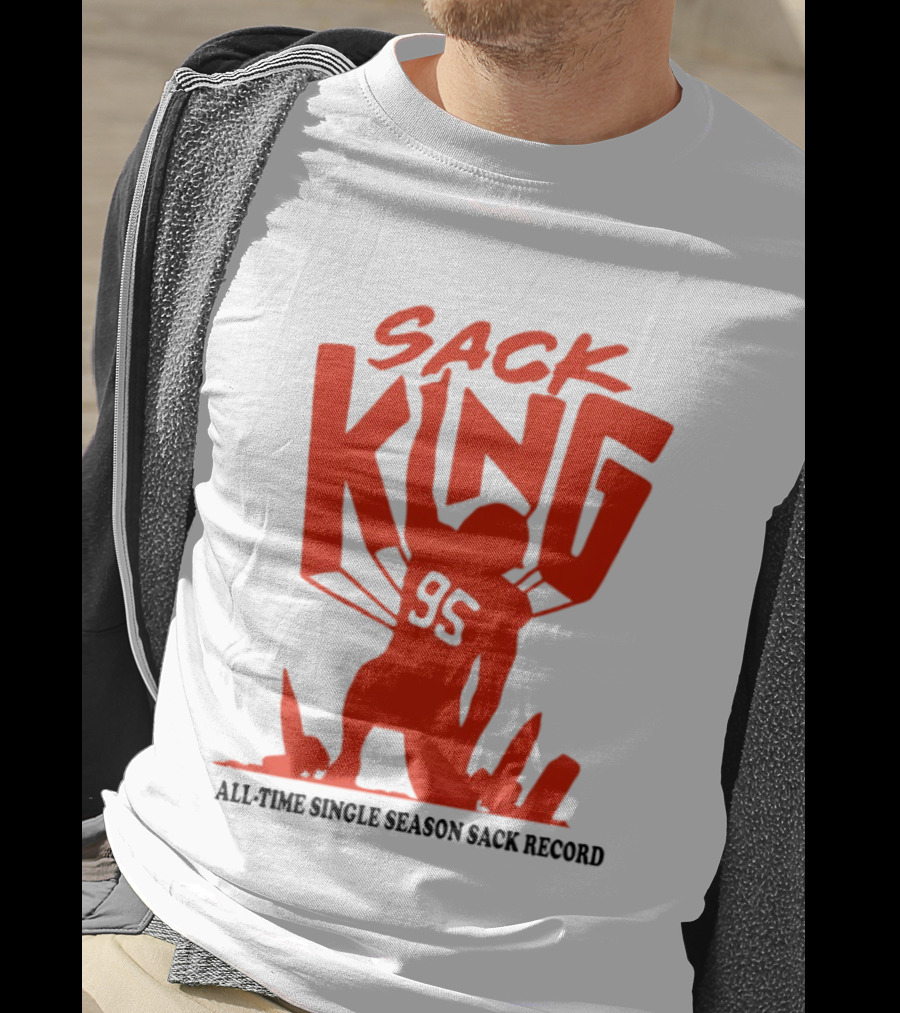 Myles Garrett 95 Sack King All Time Single Season Sack Record Cleveland Browns T-Shirt