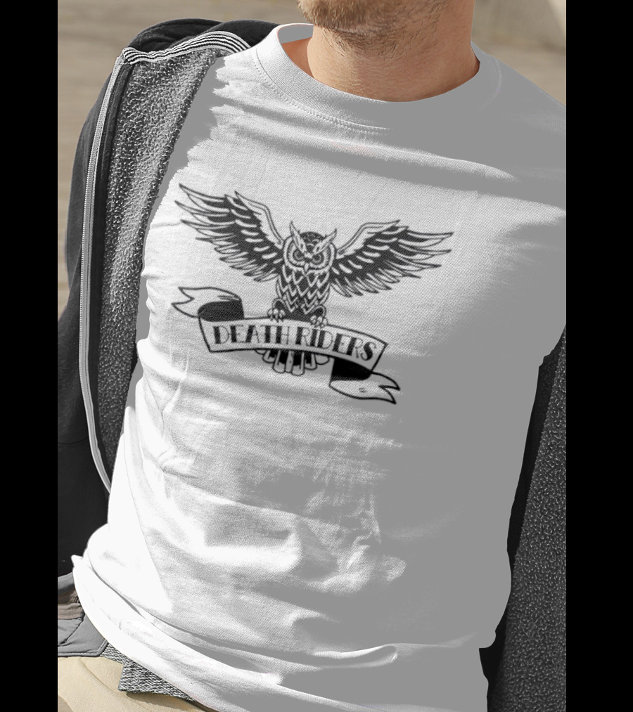 Death Riders Owl Wings Spread Dark T-Shirt