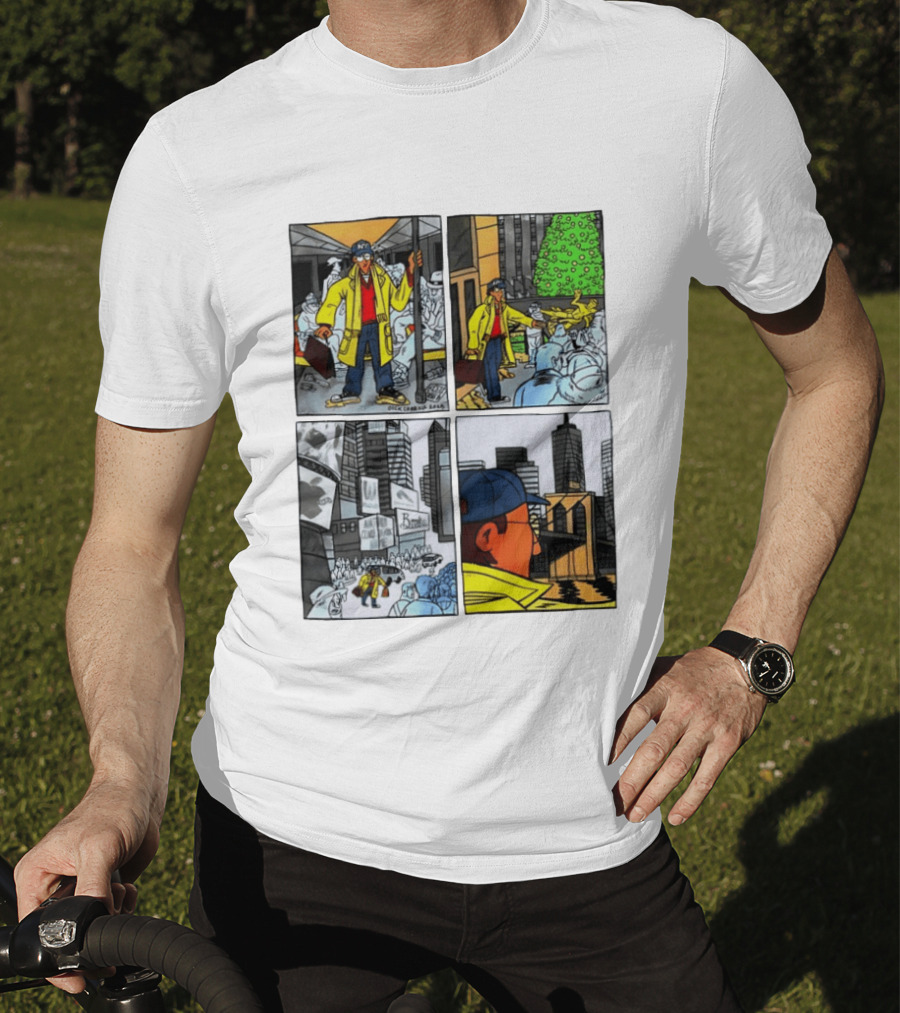 Holiday Comic Pocket NYC Urban Christmas Scenes T-Shirt