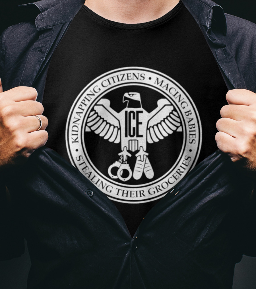 ##### ICE Kidnapping Citizens Macing Babies Stealing Their Groceries T-Shirt
