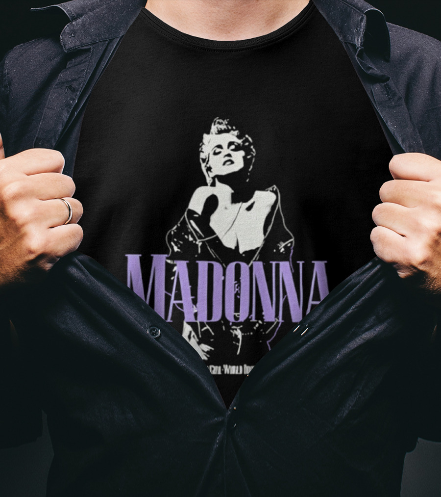 Madonna Bob Weir Image Overlay T-Shirt