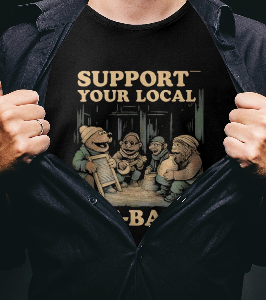 Support Your Local Jug Band Vintage Music Scene T-Shirt