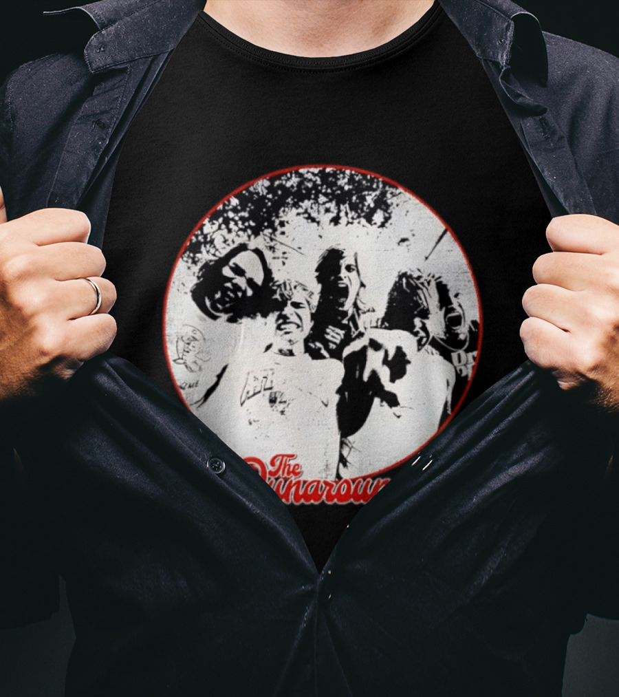 The Runarounds Band Black And White Circle Group Photo T-Shirt