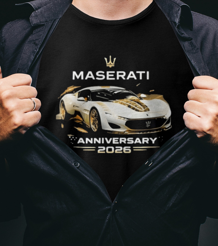 Maserati MC20 Anniversary 2026 Car Lovers Celebration T-Shirt