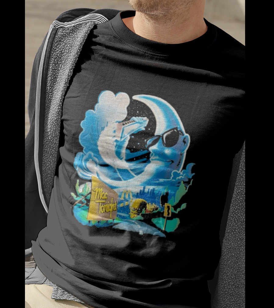 McDonald's Mac Tonight Moon Man Playing Piano Retro Nostalgia T-Shirt