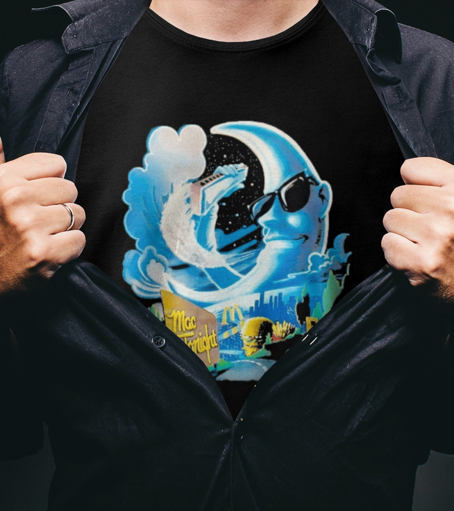 McDonald's Mac Tonight Moon Man Playing Piano Retro Nostalgia T-Shirt