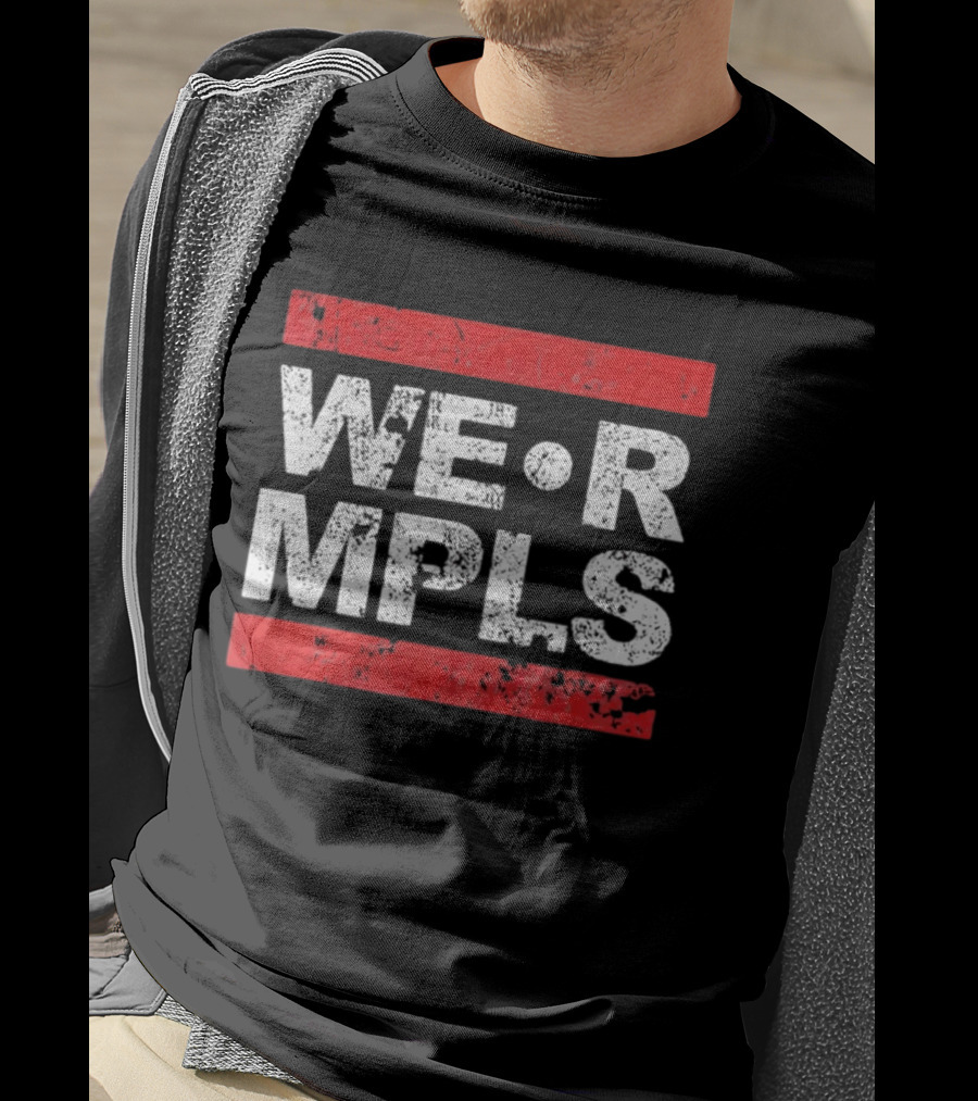 WE R MPLS Minneapolis Retro Distressed Bold T-Shirt
