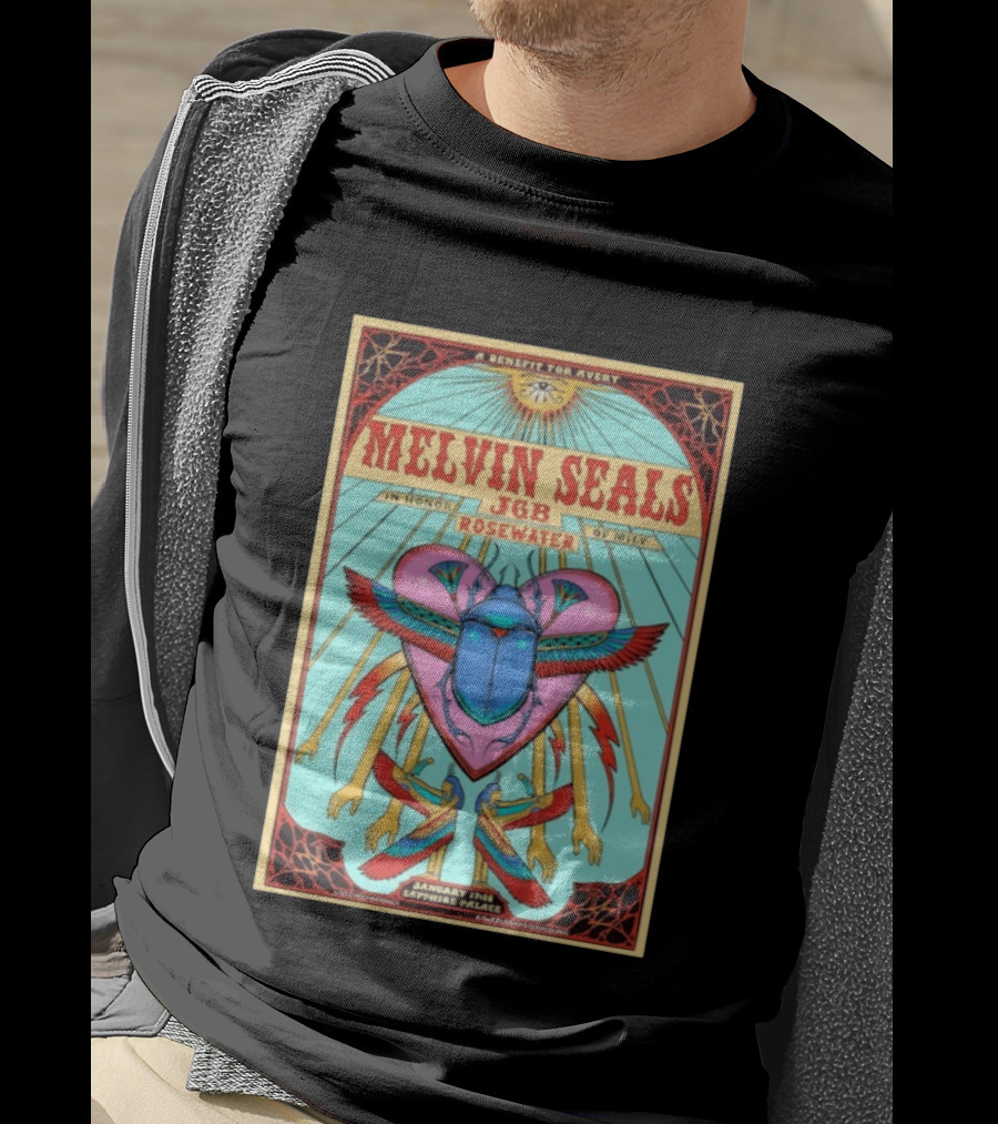 Melvin Seals JGB Rosewater Benefit For Avery January 11th Sapphire Palace T-Shirt