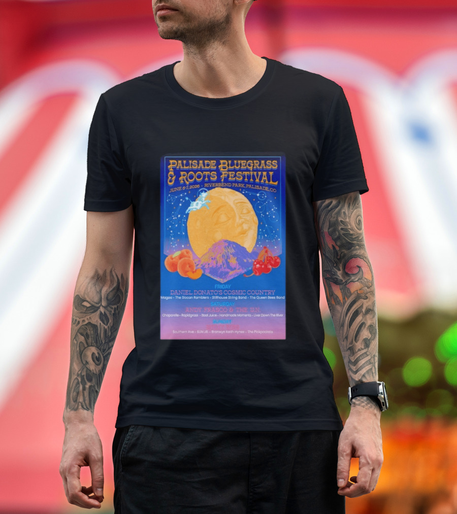 Palisade Bluegrass And Roots Festival 6 5 To 6 7 2026 Palisade CO T-Shirt