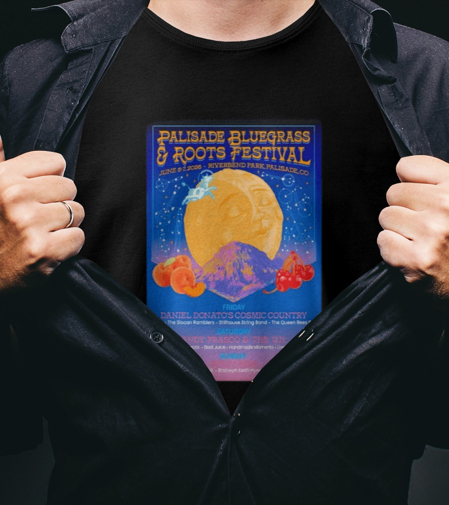 Palisade Bluegrass And Roots Festival 6 5 To 6 7 2026 Palisade CO T-Shirt