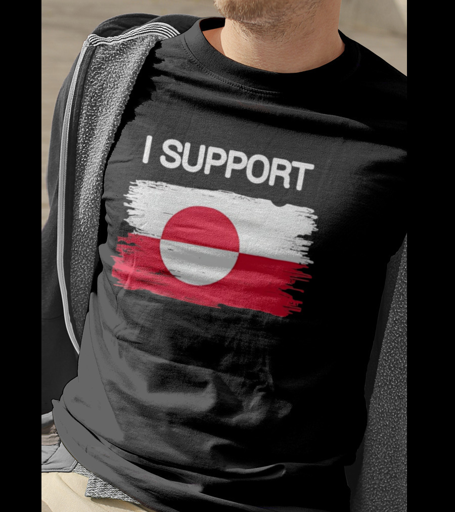 I Support Greenland Flag Design Make Amireca Go Away T-Shirt