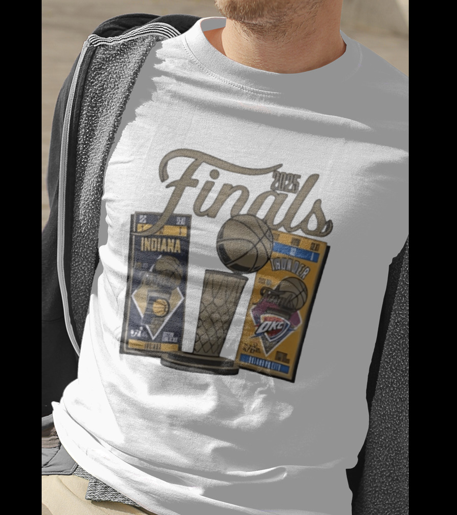 2025 Finals Indiana Pacers Vs Oklahoma City Thunder Tickets Stadium Basketball T-Shirt