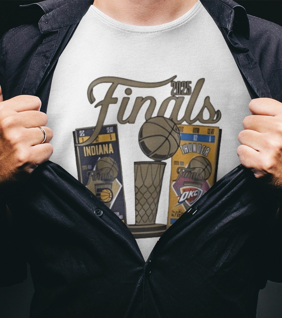2025 Finals Indiana Pacers Vs Oklahoma City Thunder Tickets Stadium Basketball T-Shirt