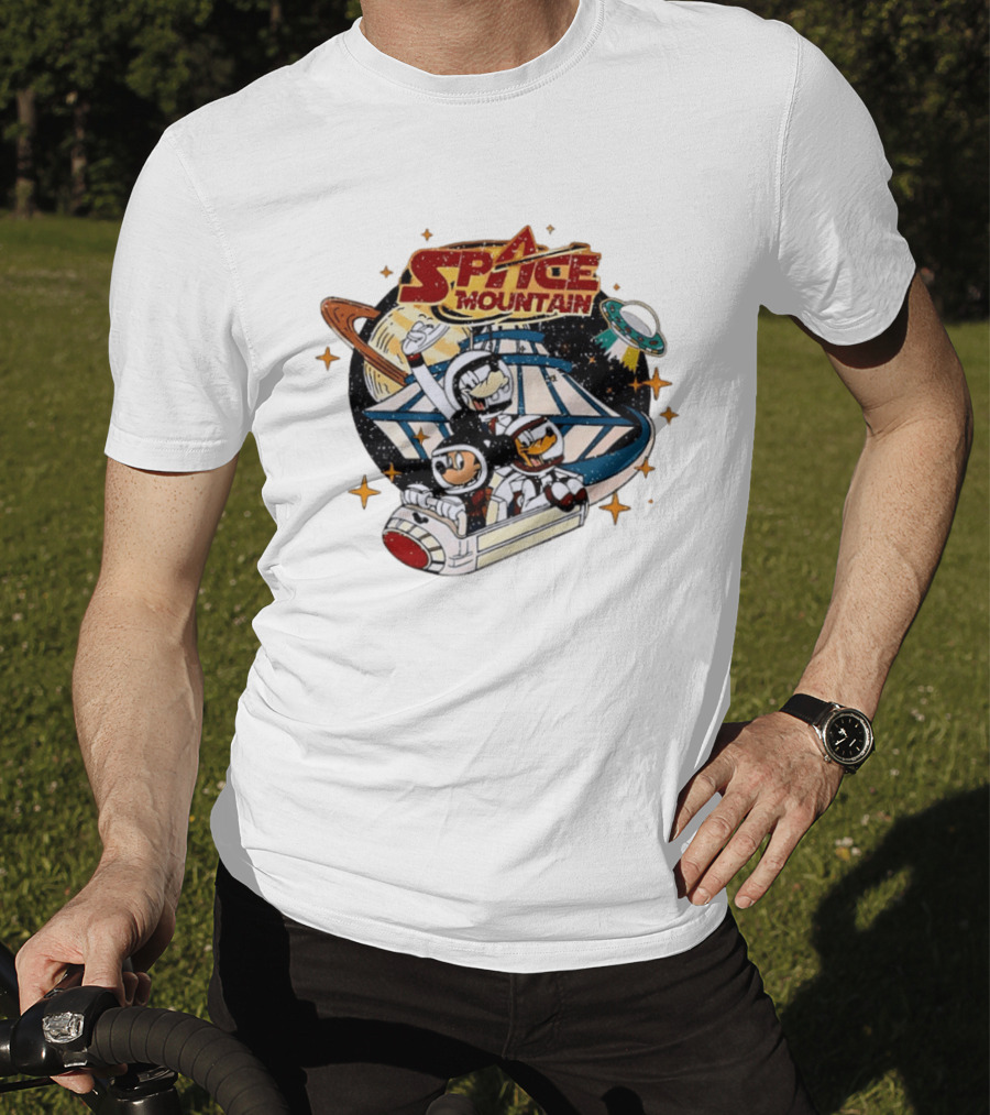 Space Mountain Magic Kingdom Mouse And Friends Retro Galactic Adventure T-Shirt