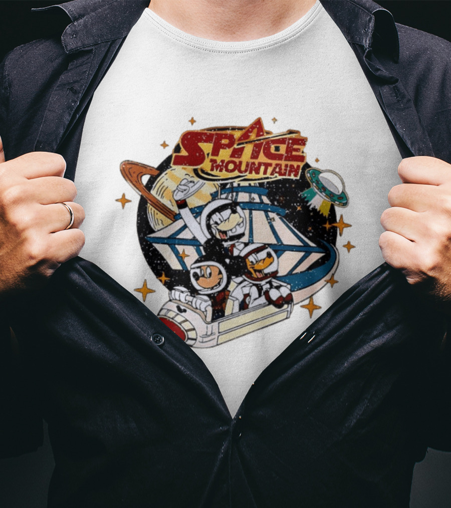 Space Mountain Magic Kingdom Mouse And Friends Retro Galactic Adventure T-Shirt