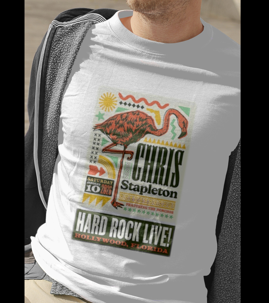 Chris Stapleton Featuring The Honchos Hard Rock Live Hollywood Florida January 10 2026 T-Shirt
