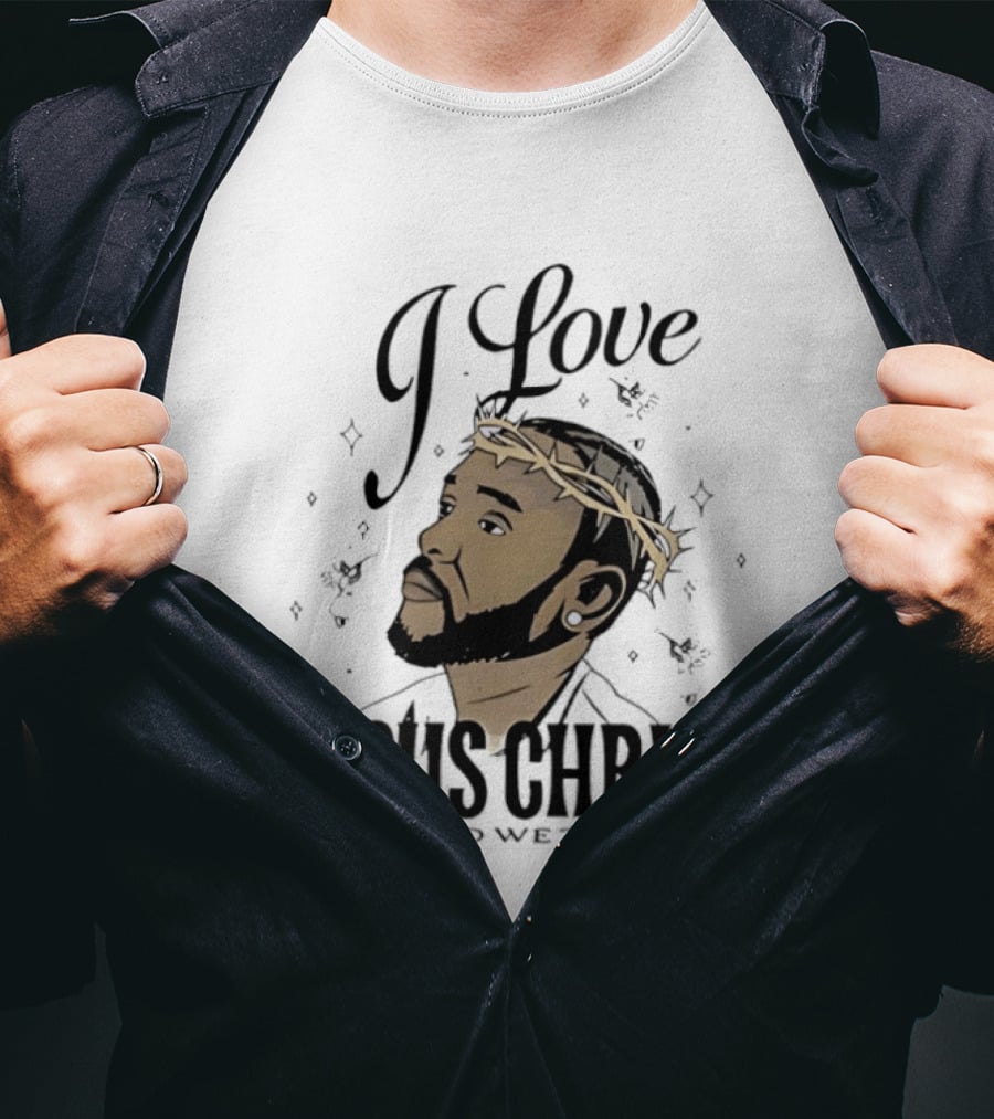 I Love Jesus Christ In God We Trust Crown Of Thorns T-Shirt