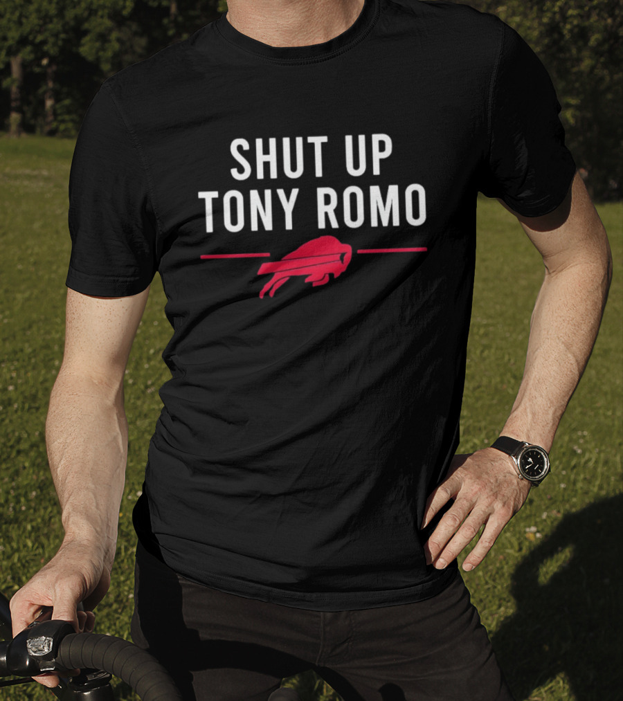 Buffalo Bills Shut Up Tony Romo Statement Red Buffalo T-Shirt