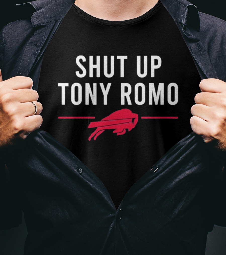 Buffalo Bills Shut Up Tony Romo Statement Red Buffalo T-Shirt