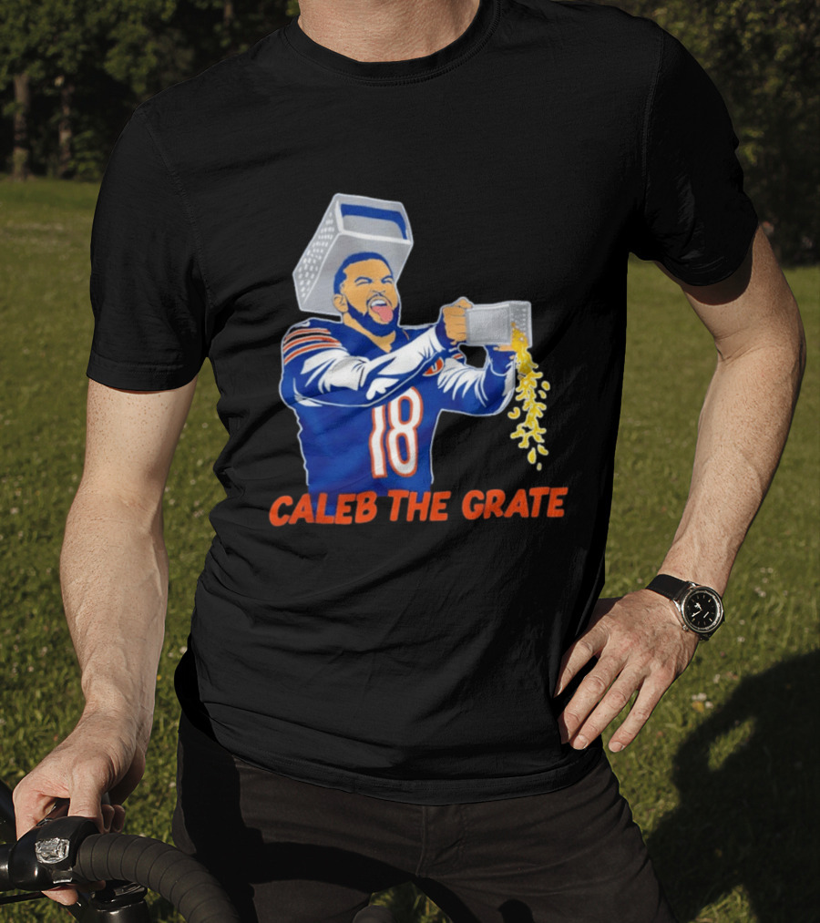 Caleb Williams Cheese Grater Caleb The Grate Chicago Football 18 T-Shirt