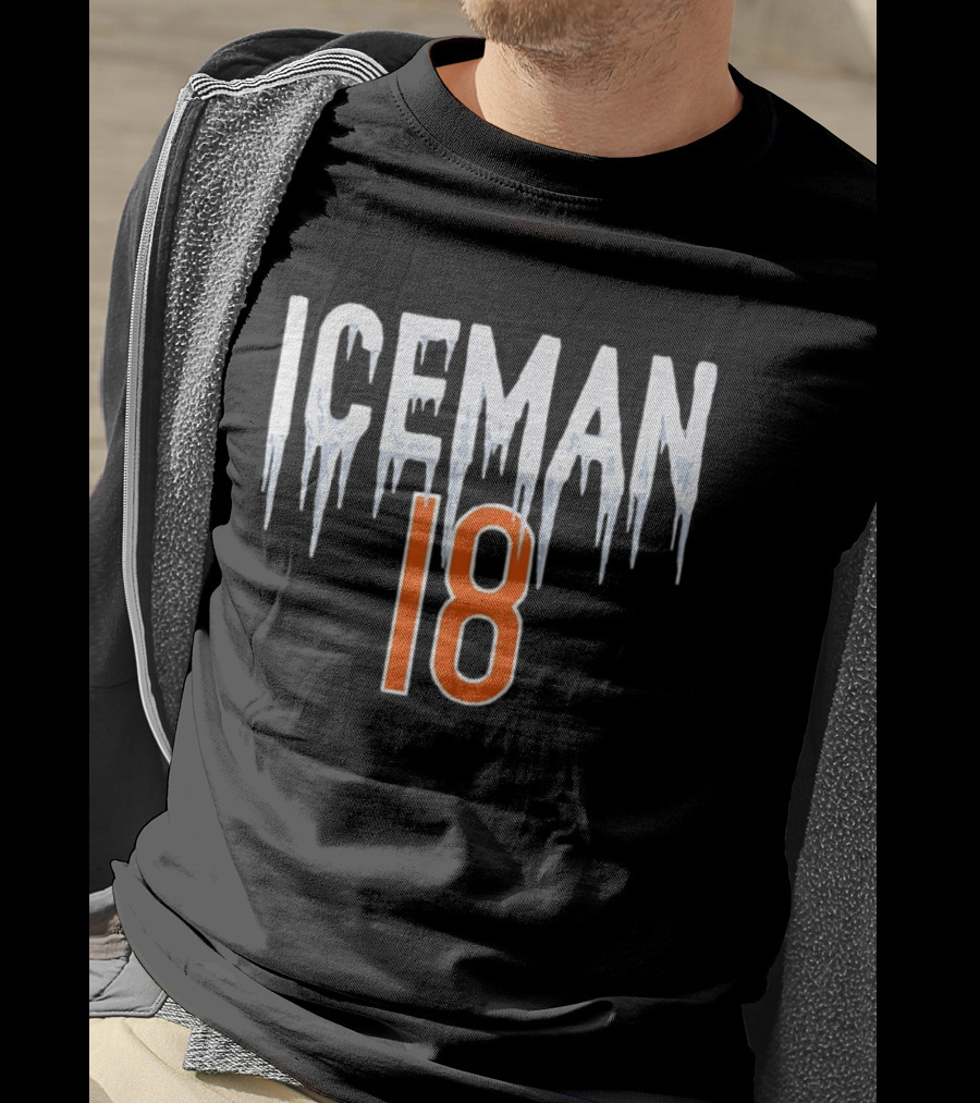 Chicago Bears Iceman 18 Caleb Williams NFL Gear T-Shirt