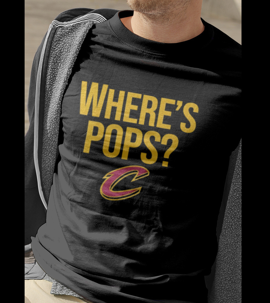Cleveland Cavaliers Where's Pops Basketball C T-Shirt