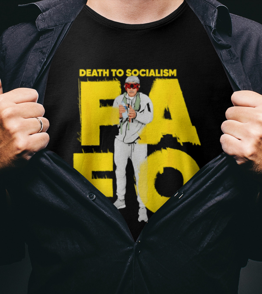 FAFO Death To Socialism Meme Sunglasses And Microphone T-Shirt