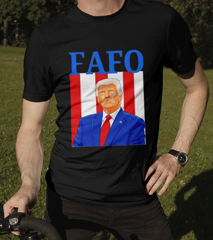 FAFO Trump USA Patriotic Bold Red White Blue T-Shirt