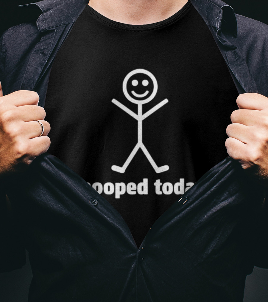 I Pooped Today Stick Figure Humorous Motif T-Shirt