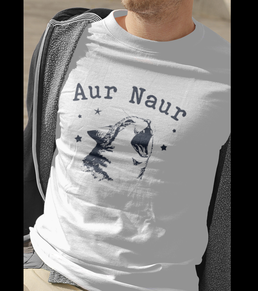 Aur Naur Cat Funny Meme Phrase With Stars T-Shirt
