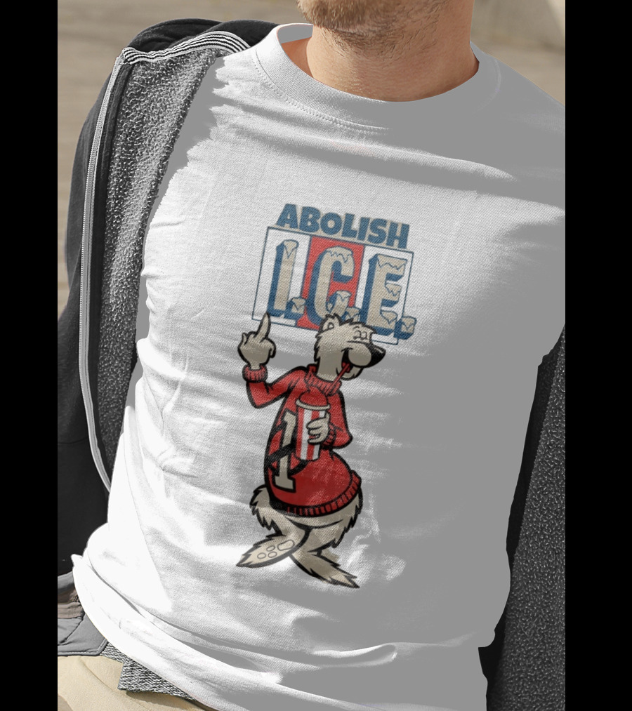 Abolish ICE Polar Bear Middle Finger T-Shirt
