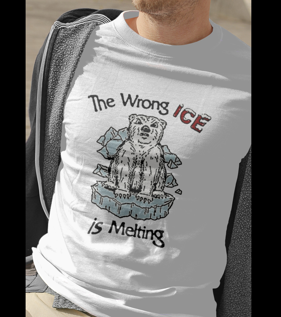 The Wrong Ice Is Melting Polar Bear Vintage Climate Awareness T-Shirt