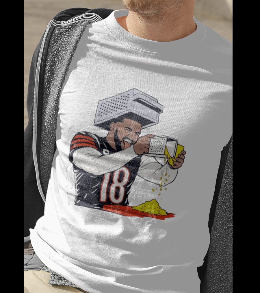 Caleb Williams Cheese Grater Chicago Bears Football Comedy T-Shirt