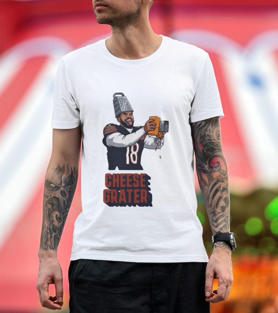 Caleb Williams Cheese Grater Chicago Football Humor T-Shirt