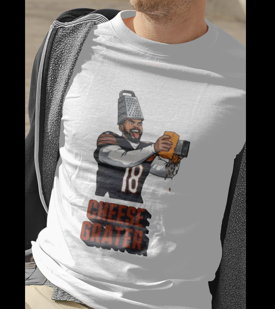 Caleb Williams Cheese Grater Chicago Football Humor T-Shirt