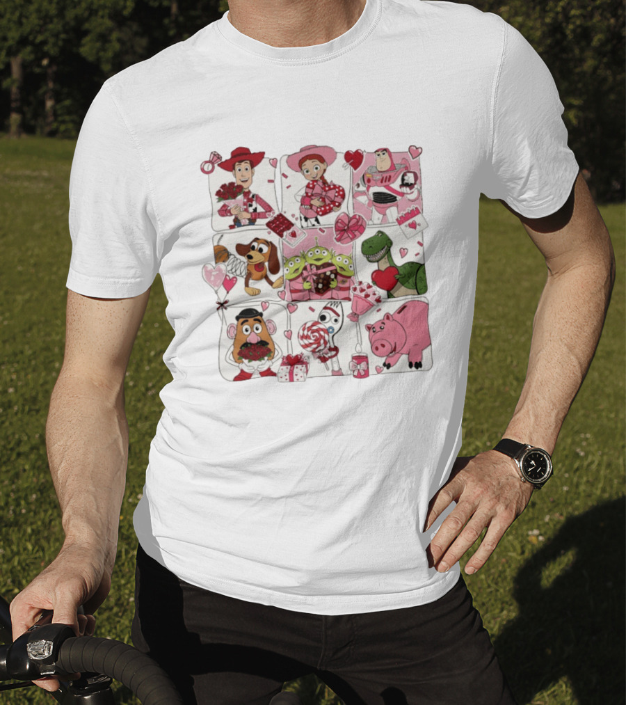 Cartoon Movie Pink Heart Valentine Coquette Valentine’s Day T-Shirt