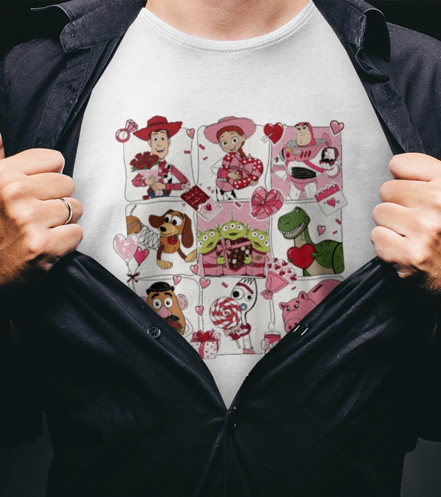 Cartoon Movie Pink Heart Valentine Coquette Valentine’s Day T-Shirt