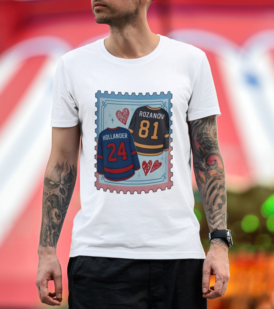 Hollander Rozanov 24 81 Hockey Romance Stamp T-Shirt