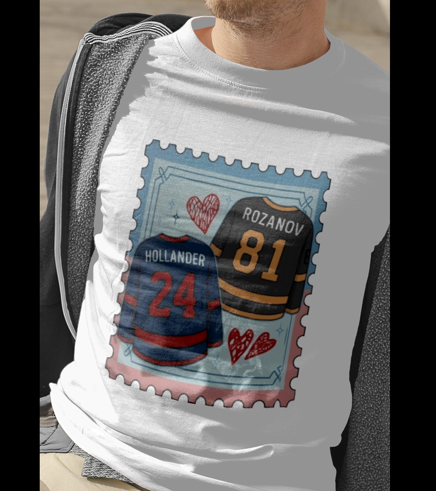 Hollander Rozanov 24 81 Hockey Romance Stamp T-Shirt
