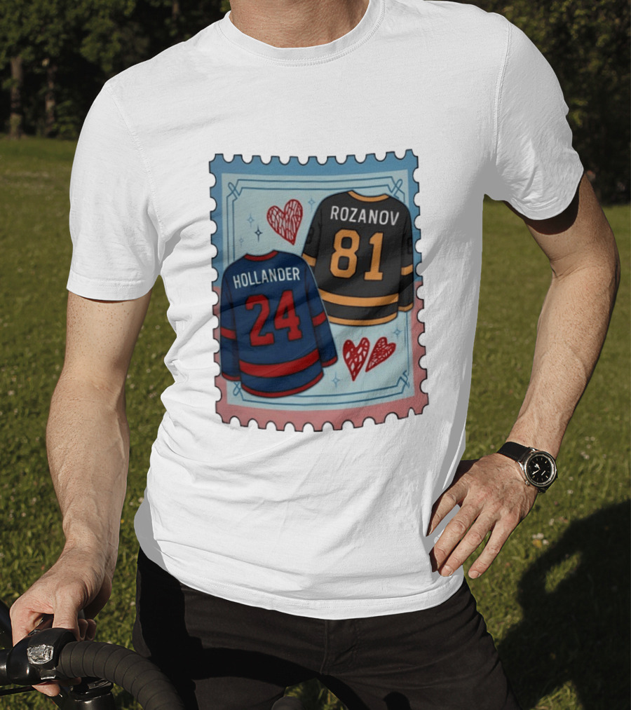 Hollander Rozanov 24 81 Hockey Romance Stamp T-Shirt