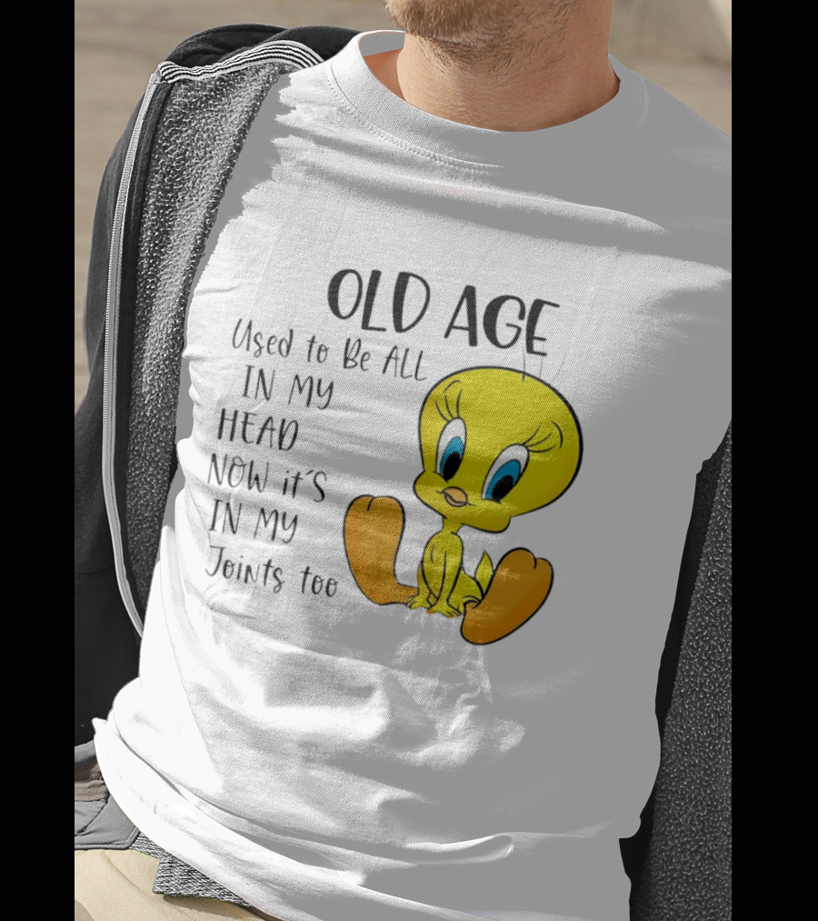 Old Age Tweety Used To Be All In My Head Now It's In My Joints Too T-Shirt