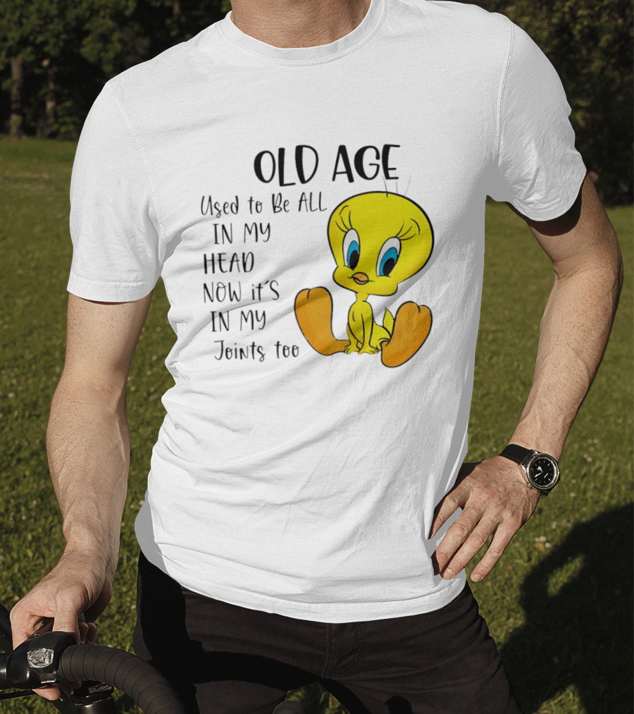 Old Age Tweety Used To Be All In My Head Now It's In My Joints Too T-Shirt