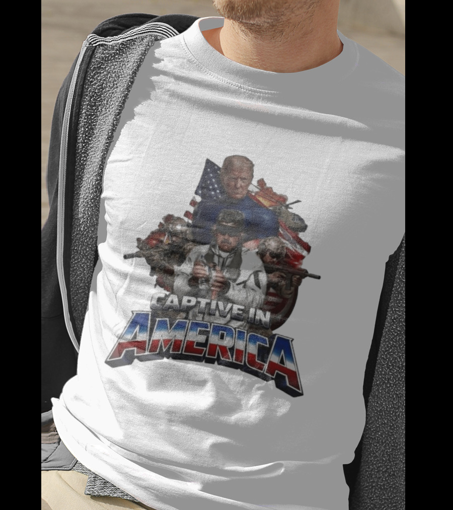 Trump Maduro Captive In America Soldiers Helicopters United States Flag T-Shirt