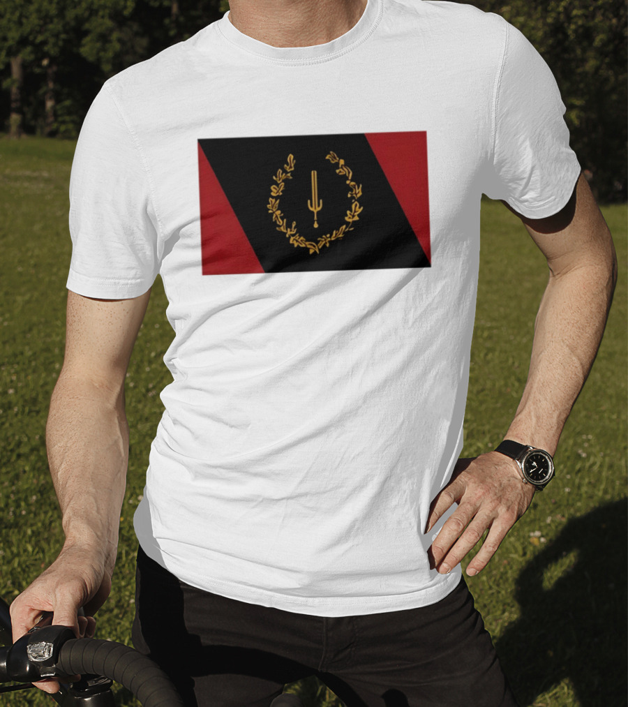 Black American Heritage Flag Laurel Wreath And Torch T-Shirt