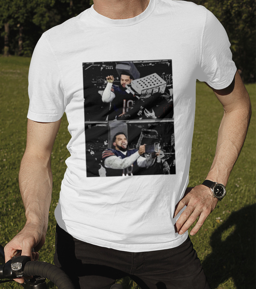 Caleb Cheese Grater Chicago Bear Football Fan Meme T-Shirt