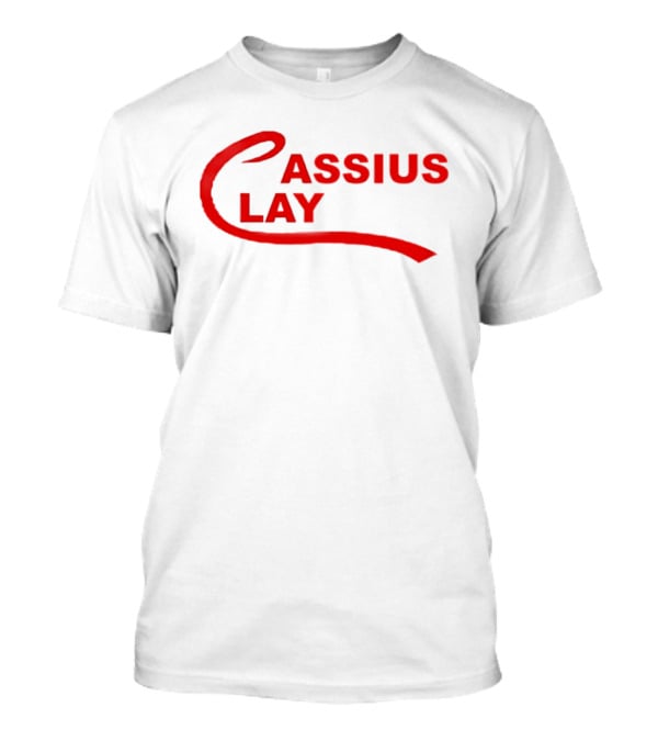 Cassius Clay Muhammad Ali Red Text Stylish Nostalgic T-Shirt